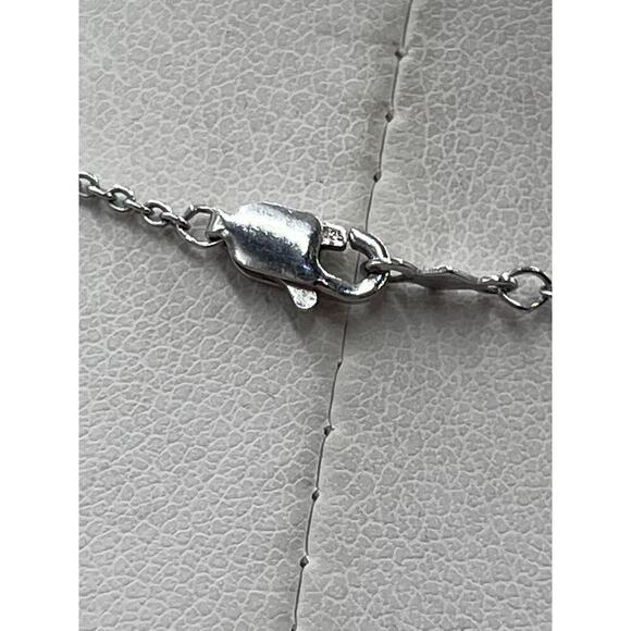 JBWR 925 Platinum Plated Pink Sapphire Heart Pendant & 18" Necklace - Picture 8 of 12